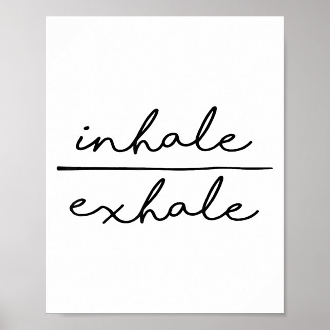 Inhale &amp; Exhale Yoga Lover Women's Yoga Motiva Poster (Vorne)