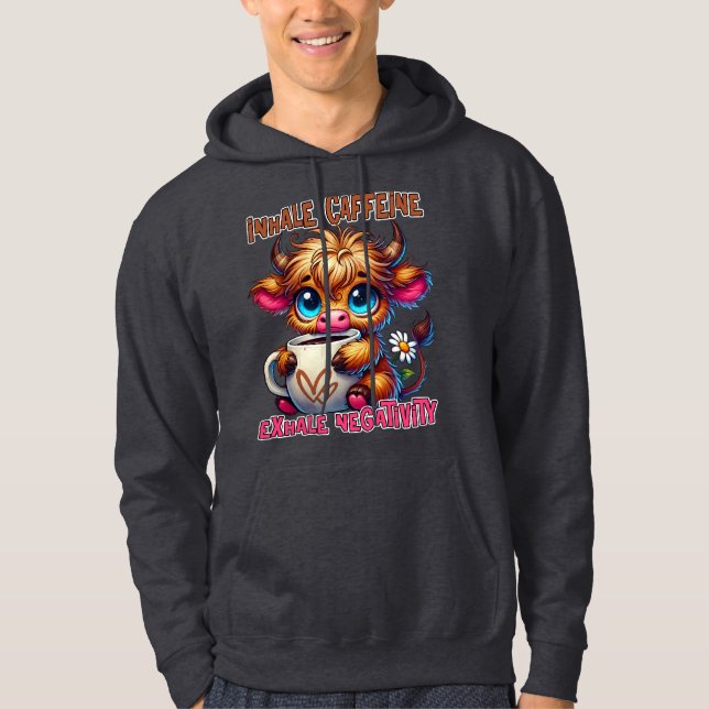 Inhale Caffeine Exhale Negativity  Hoodie (Vorderseite)