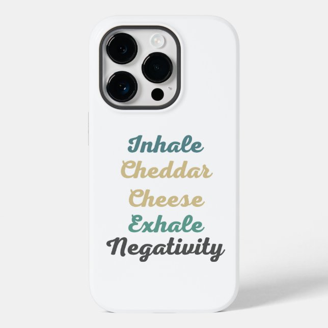 Inhale Cheddar Käse Exhale Negativativität Case-Mate iPhone Hülle (Rückseite)
