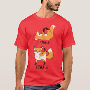 Inhale Ehale Fo Lustiges Tier Yoga  T-Shirt