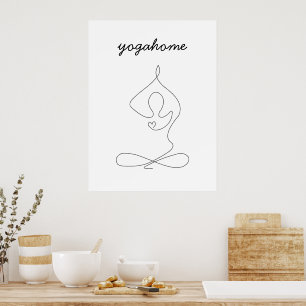 Inhale Exhale Atmen Modernes Yogastudio Poster
