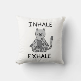 Inhale Exhale Yoga Cat Kissen