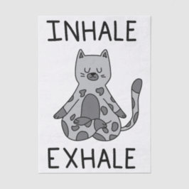Inhale Exhale Yoga Cat Seidenpapier