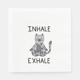 Inhale Exhale Yoga Cat Serviette
