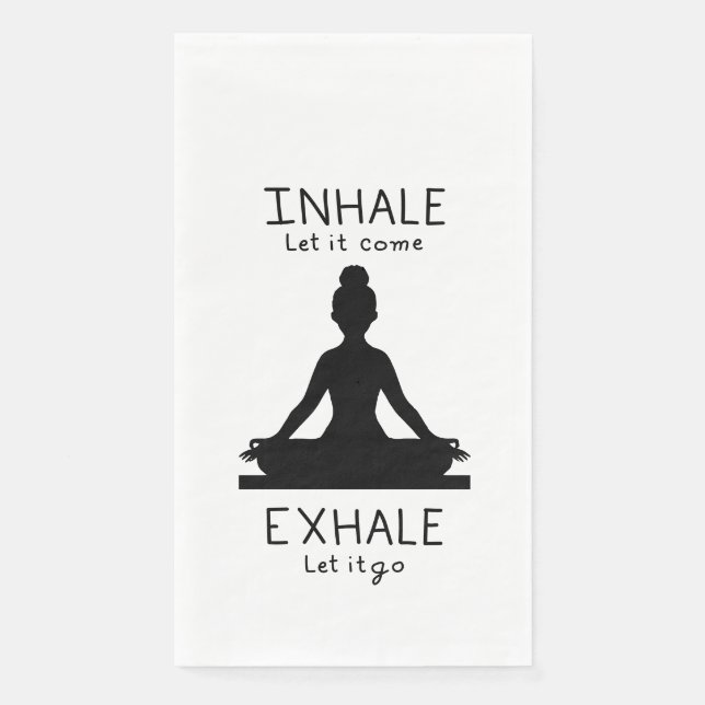 Inhale Exhale Yoga Serviette (Vorderseite)