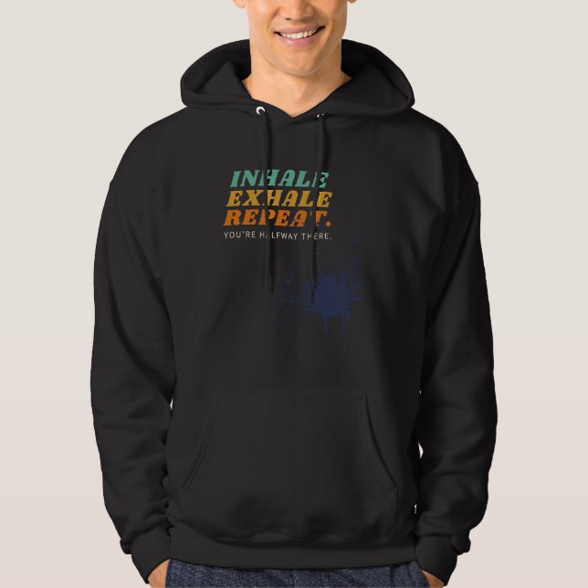 Inhaleexhalerepeat Farbiger Schlag Hoodie (Vorderseite)
