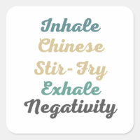 Inhalieren chinesischer Stir-Fry Exhale Negativity