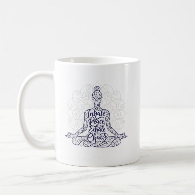 Inhalieren der Yoga-Tasse Kaffeetasse (Links)