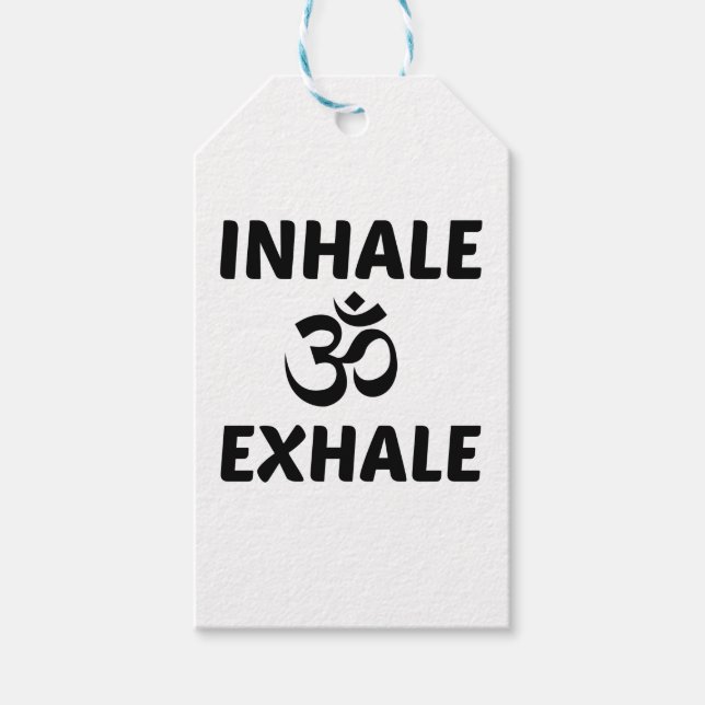 Inhalieren des Exhale Yoga Ohm Geschenkanhänger (Vorderseite)