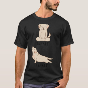 Inhalieren Gelbes Labrador Retriever Yoga T-Shirt