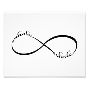 Inhalieren Sie ausatmen Fotodruck