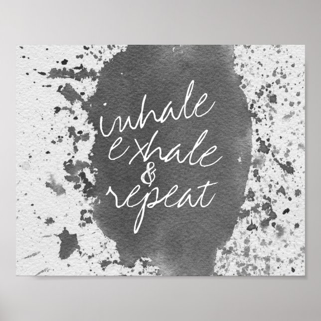 Inhalieren Sie einen Ausatmungsposter auf Aquarell Poster (Vorne)