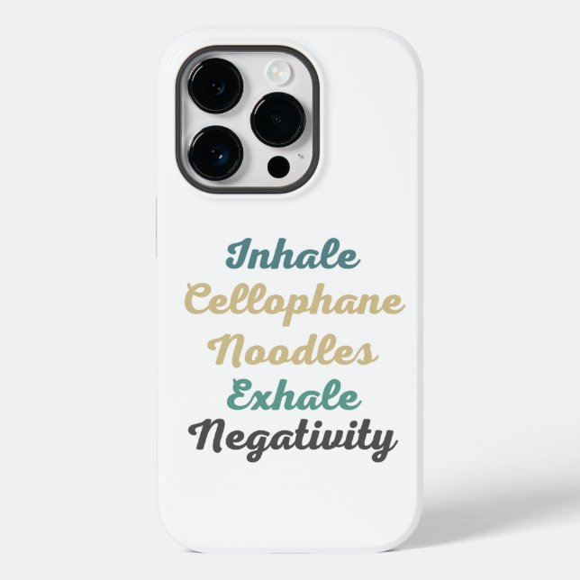 Inhalieren von Cellophan-Noodles Exhale-Negativitä Case-Mate iPhone Hülle (Rückseite)