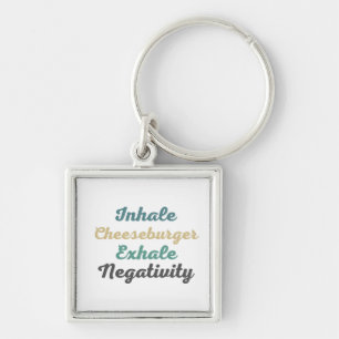 Inhalieren von Cheeseburger Exhale Negativations-S Schlüsselanhänger