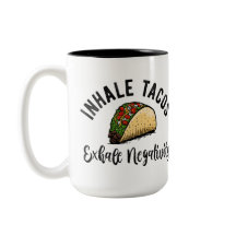 Inhalieren von Tacos Exhale Negativität