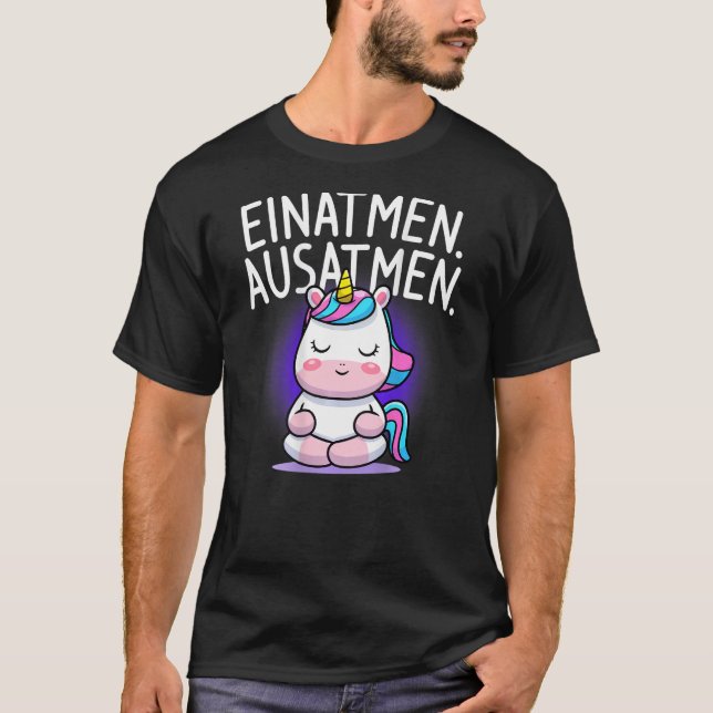 inhaling exhalation unicorn T-Shirt (Vorderseite)
