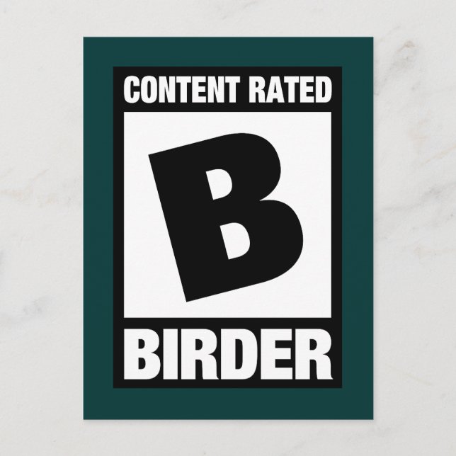 Inhalt B: Vogelbeobachter Postkarte (Vorderseite)