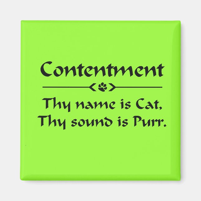 Inhalt dein Name ist Katze Magnet (Vorne)