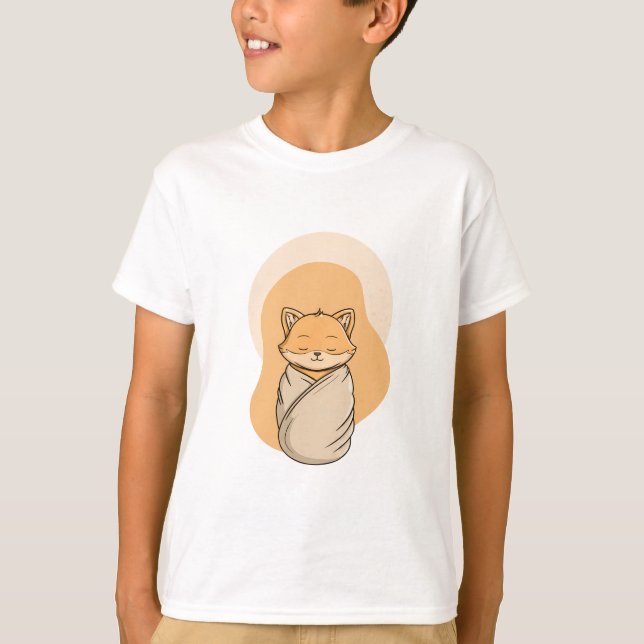 Inhalt Eingewickelter Fuchs Kids T-Shirt (Vorderseite)