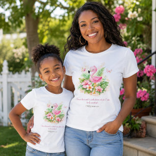 Inhalt in jeder Jahreszeit Christlicher Flamingo T-Shirt