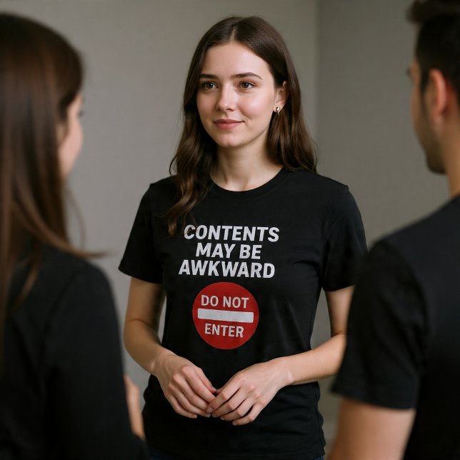 Inhalt kann offen sein T-Shirt (Von Creator hochgeladen)