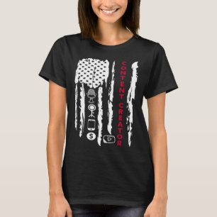 Inhaltsersteller Blogger Vlogger Influencer Amerik T-Shirt