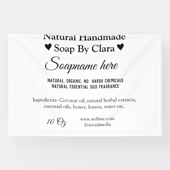 Inhaltsstoffe der Seifennahrung Gewicht der Websit Banner (Horizontal)