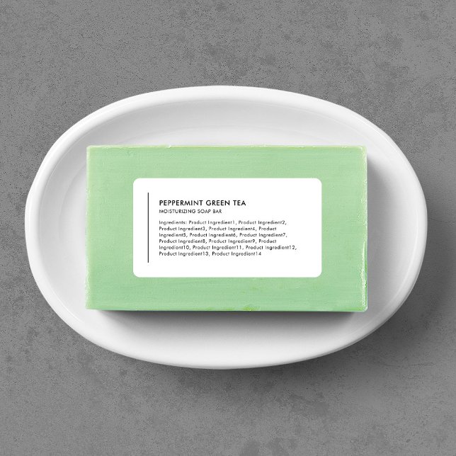 Inhaltsstoffe der vertikalen Linie listen Moderne  Adressaufkleber (Von Creator hochgeladen)