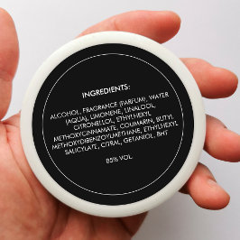 Inhaltsstoffe Etikett Schwarze Aufkleber für das P