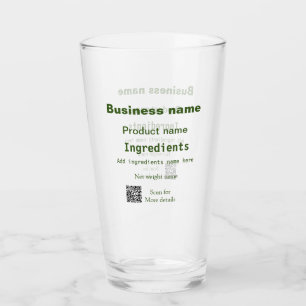 Inhaltsstoffe geben den Namen der Produkt-Gewichts Glas