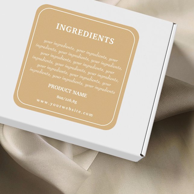 Inhaltsstoffe Produktkennzeichnung Quadratischer Aufkleber (Von Creator hochgeladen)