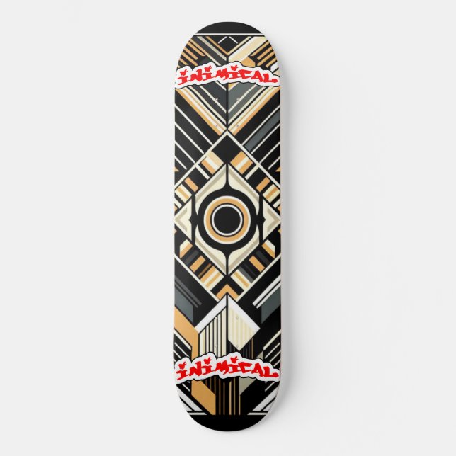 Inimical Art Deco Skateboard (Vorderseite)