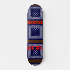 Inimical Blue Paisley Skateboard