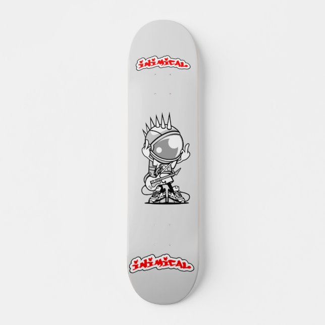 Inimical Punk Rock Astronaut Skateboard (Vorne)