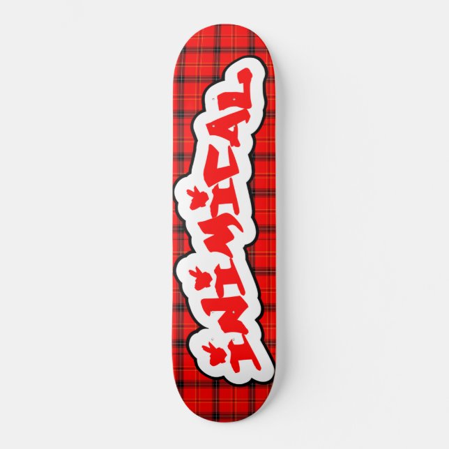 Inimical Scottish Kariert Skateboard (Vorderseite)