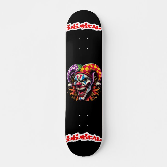 Inimical Wicket Jester Skateboard (Vorne)