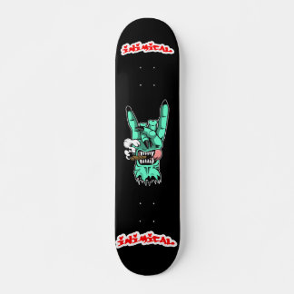 Inimical Zombie Hand Devil Sign Skateboard