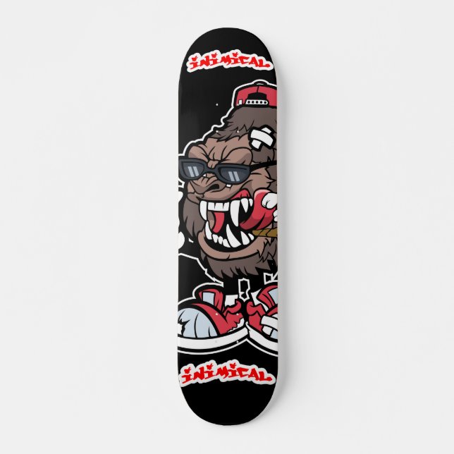 Inimikal Skater Gorilla Deck Skateboard (Vorne)