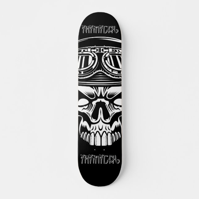 Inimiktor Biker Skull Skateboard (Vorne)