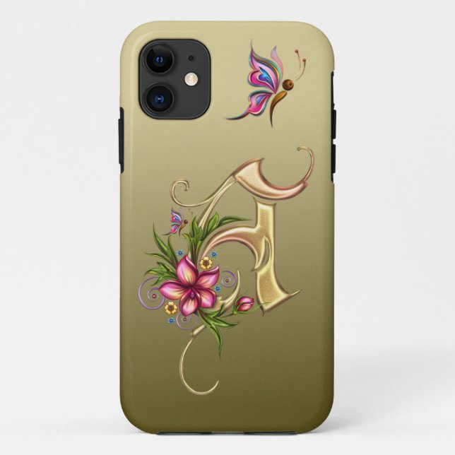 Initial A Case-Mate Tough Apple iPhone 11 Fall Hülle (Rückseite)