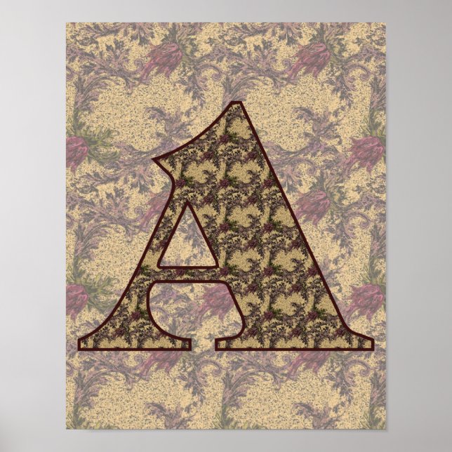Initial A Elegant Poster (Vorne)
