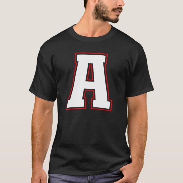 Initial A Monogram A Letter A Capital Alphabet T-Shirt (Vorderseite)