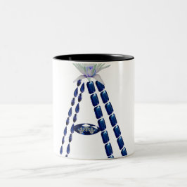 Initial A Zweifarbige Tasse