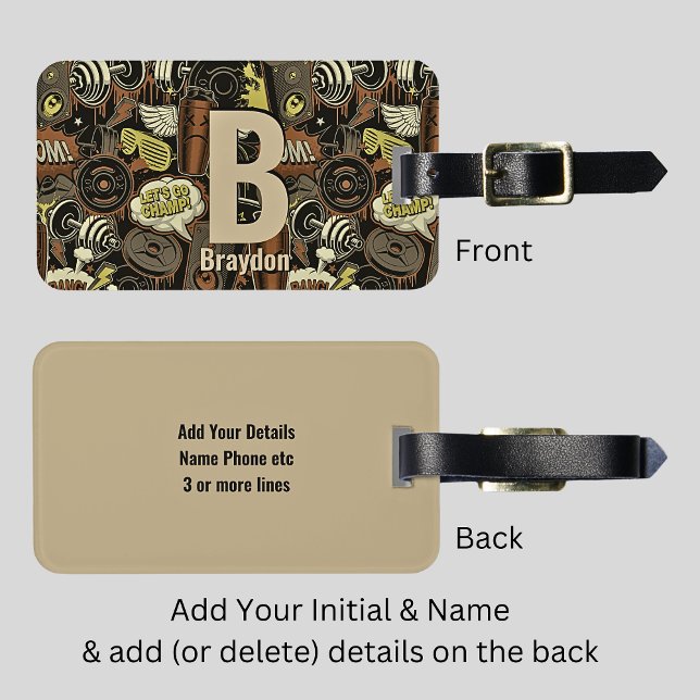 Initial ändern, Name hinzufügen (löschen), Laufzei Gepäckanhänger (Von Creator hochgeladen)