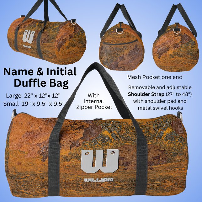 Initial ändern, Name hinzufügen (löschen), Metal l Duffle Bag (Von Creator hochgeladen)
