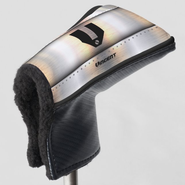 Initial ändern, Name hinzufügen (löschen), Metalls Golf Headcover (3/4 Vorderseite)