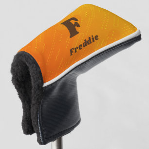 Initial ändern, Name hinzufügen (löschen), orange Golf Headcover