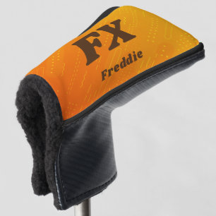 Initial ändern, Name hinzufügen (löschen), orange Golf Headcover