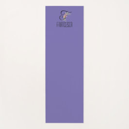 Initial-Aquarelllavene für Monogramm-Blume Yogamatte