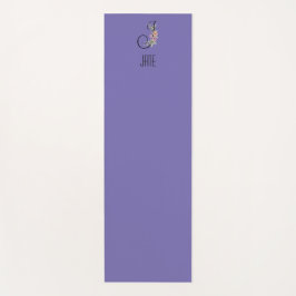 Initial-Aquarelllavene für Monogramm-Blume Yogamatte